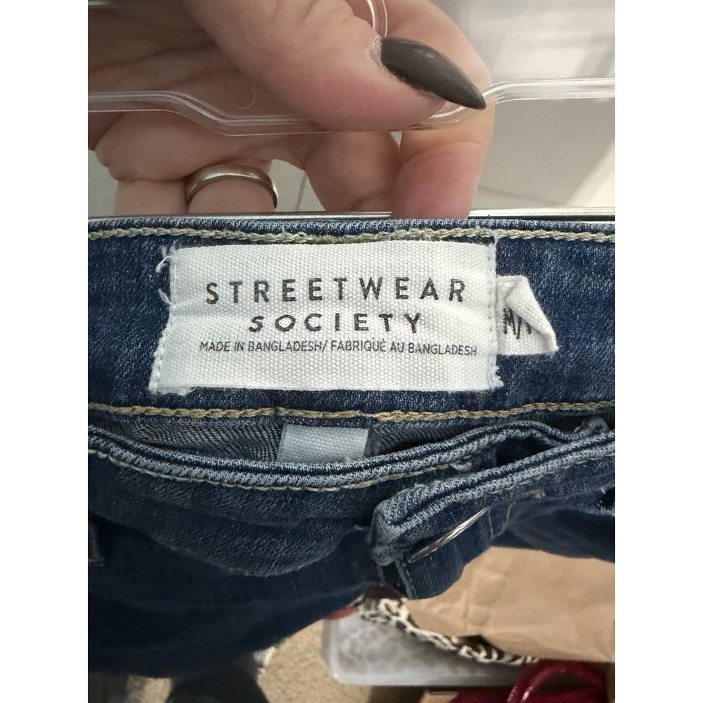 Streetwear Society Women's Denim Mini Skirt Size Medium - Picture 3 of 3